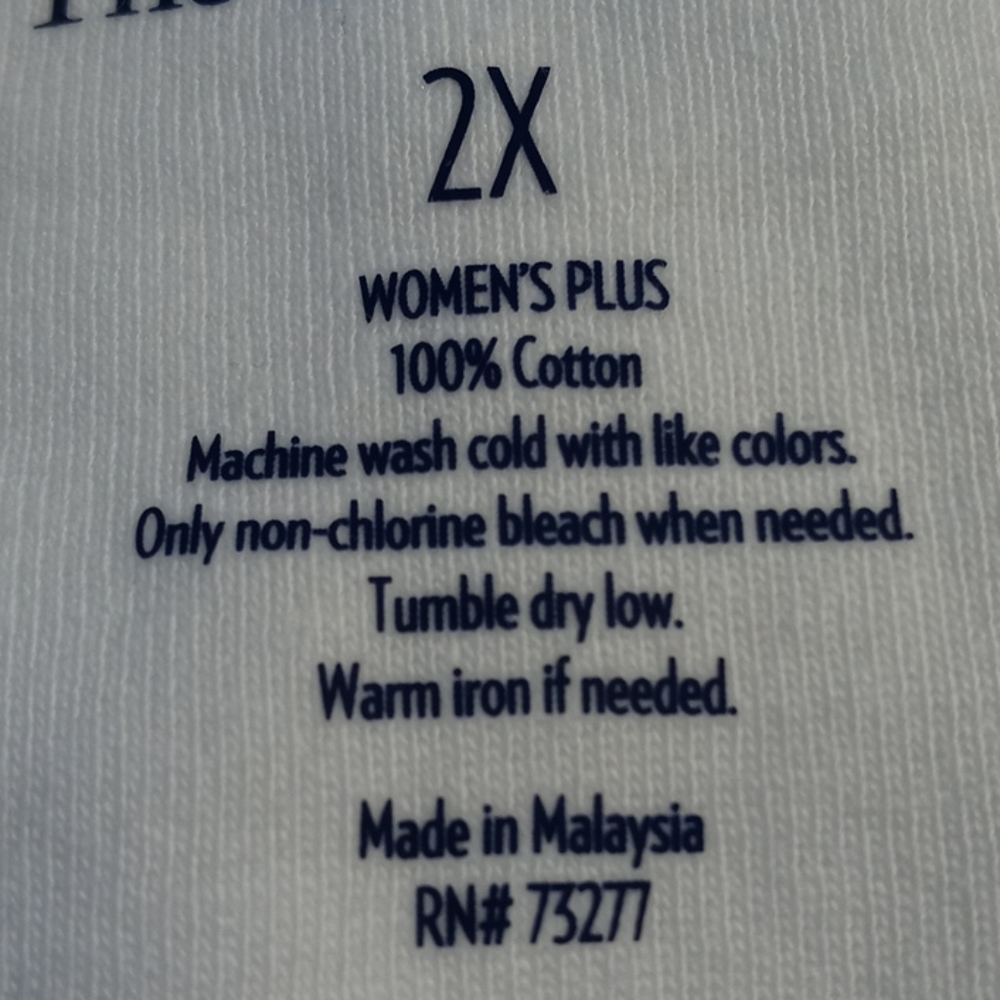 Croft & Barrow white long sleeve T-shirt - Picture 5 of 5